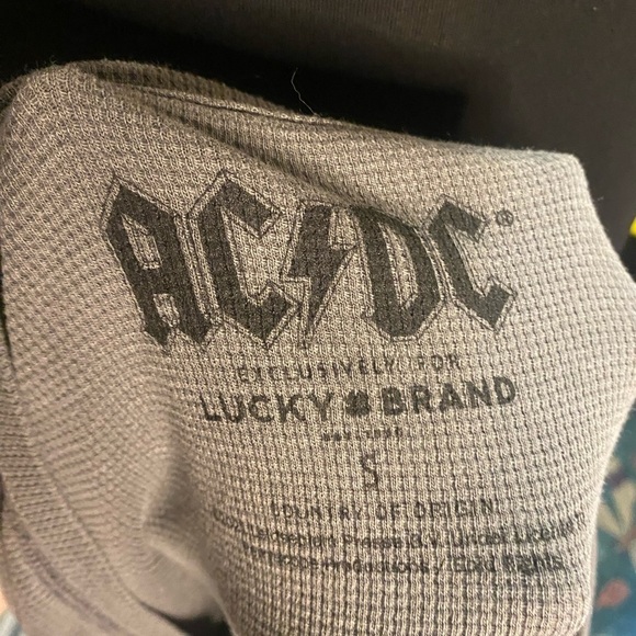 AC/DC for Lucky Brand long sleeve waffle knit shirt women’s size Small - Picture 2 of 4